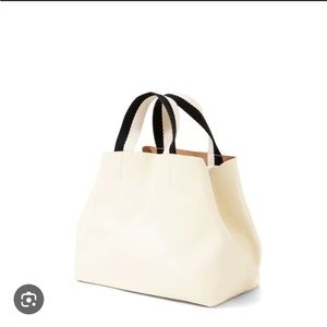 Clare V BATEAU TOTE white leather